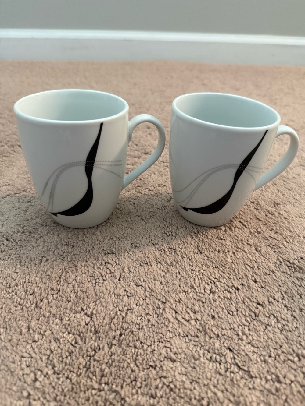 Tabletops Gallery Carnival | 365 Ceramic Black and White | Set of 2 Coffee Mugs